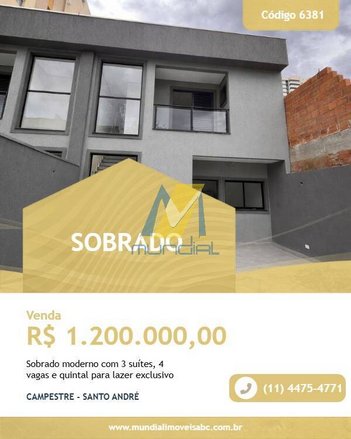 house em Rua General Canavarro, Campestre - Santo André - SP