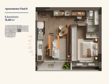 apartment em Rua Altamiro Di Bernardi, Campinas - São José - SC