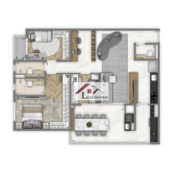 apartment em Rua Doutor Rubens Awada, Jardim - Santo André - SP