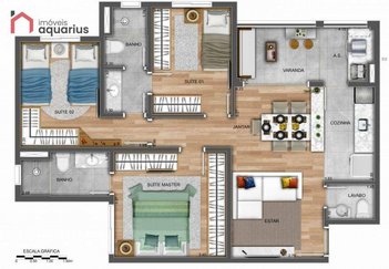 apartment em Rua Icatu, Parque Industrial - São José dos Campos - SP
