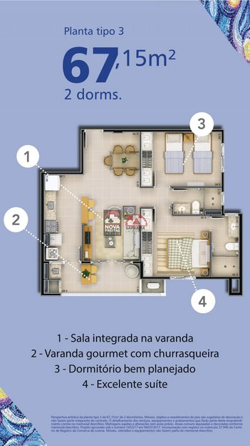 apartment em Rua General Eduardo Areco, Vila Geny - Lorena - SP