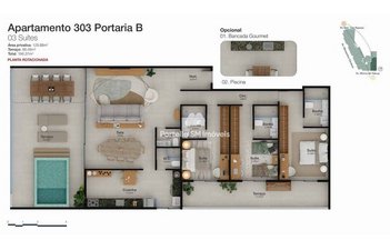 apartment em Avenida Monsenhor Ascaneo, Barra da Tijuca - Rio de Janeiro - RJ