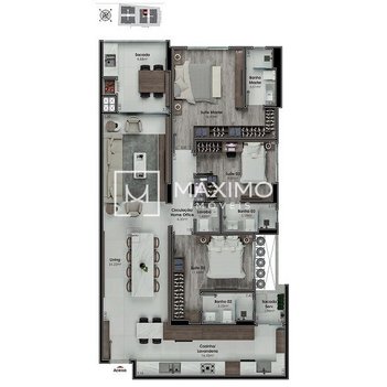apartment em Rua São Jorge, Nossa Senhora do Rosário - São José - SC