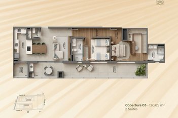 apartment em Rua Auroreal, Campeche - Florianópolis - SC