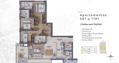 apartment em Rua Presidente Nereu Ramos, Centro - Florianópolis - SC