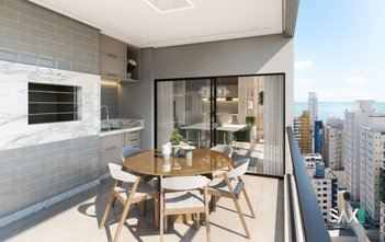 apartment em Rua 240, Meia Praia - Itapema - SC