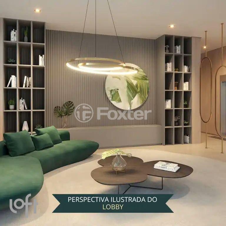 lobby-moderno-com-sofa-verde-e-mesa-de-centro