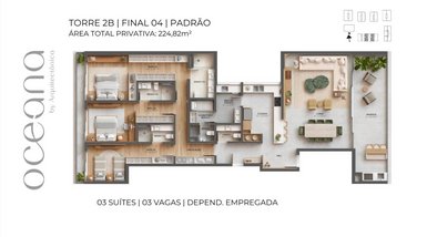 apartment em César Nascimento, Jurerê - Florianópolis - SC