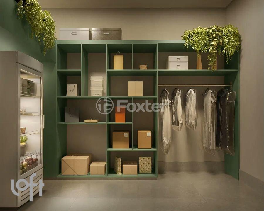 armario-de-madeira-verde-escuro-na-area-de-servico