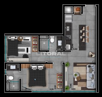 apartment em Avenida Central, Xangri-Lá - Xangri-Lá - RS