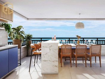 apartment em Avenida Presidente Kennedy, Guilhermina - Praia Grande - SP