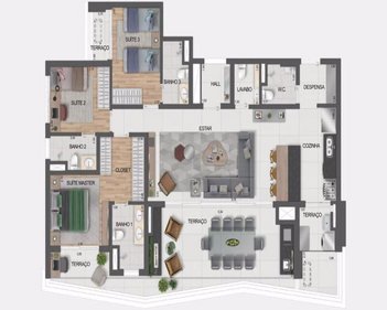 apartment em Avenida Armando Ferrentini, Paraíso - São Paulo - SP