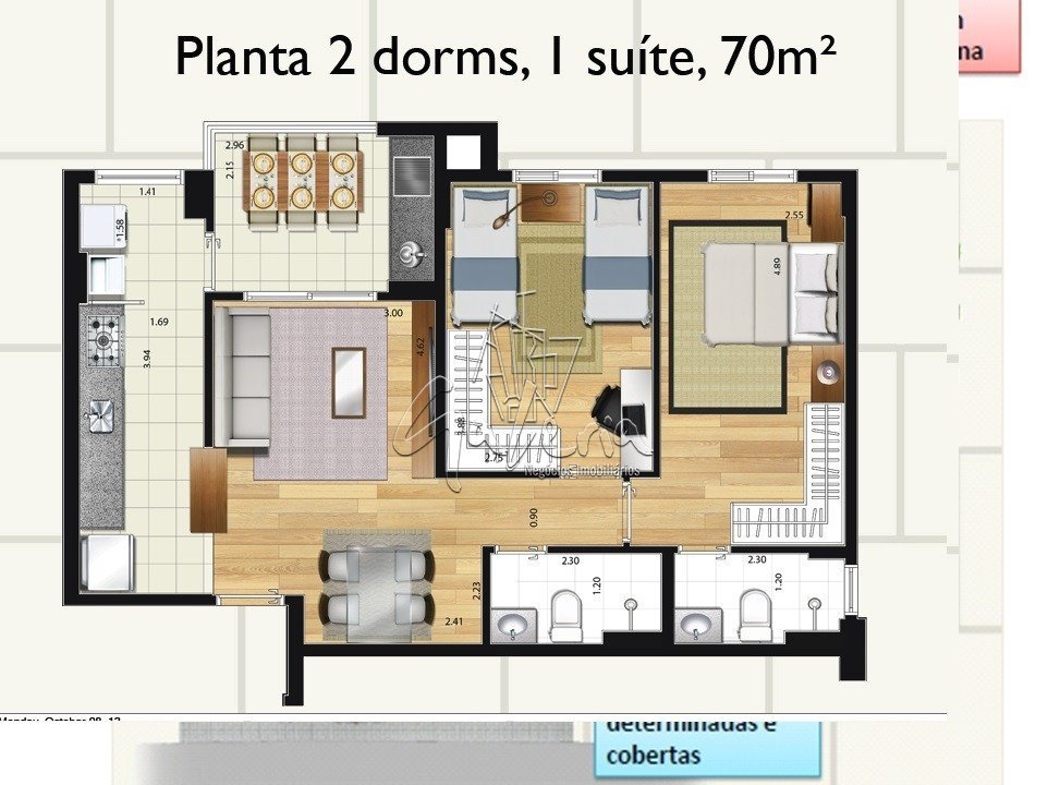 Villa Cavana 2 Dorms 1 Suíte 70 m²