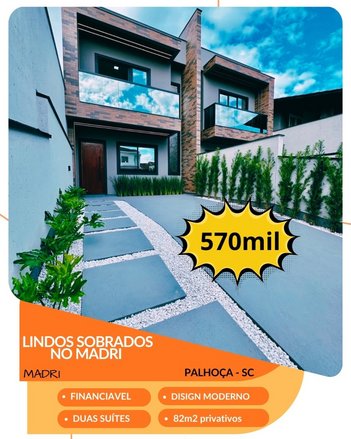 house em Rua dos Palmiteiros, Madri - Palhoça - SC