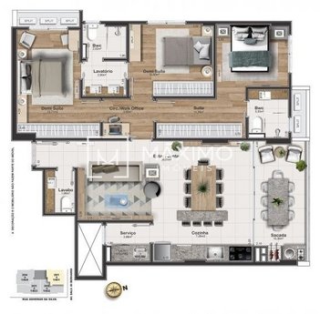 apartment em Rua Adhemar da Silva, Kobrasol - São José - SC