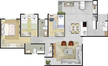 apartment em Rua Conselheiro Justino, Campestre - Santo André - SP