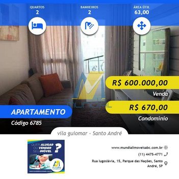 apartment em Rua Gonzaga Franco, Vila Guiomar - Santo André - SP