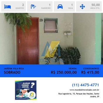house em Praça Vila Rica, Jardim Vila Rica - Santo André - SP