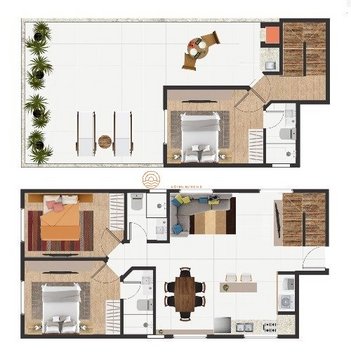 apartment em Paula Ramos, Coqueiros - Florianópolis - SC