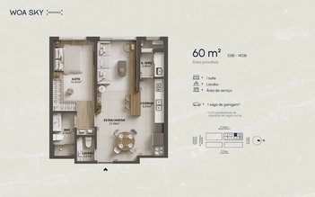 apartment em Eugênio Raulino Koerich, Campinas - São José - SC