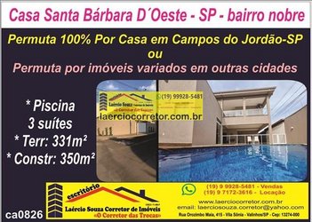 house em Rua Leonel Pântano, Jardim Dona Regina - Santa Bárbara D'Oeste - SP