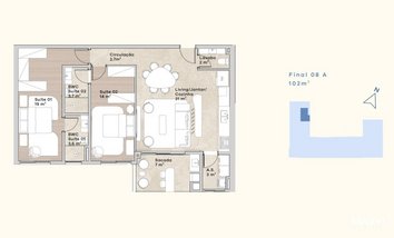 apartment em Avenida Tom Traugott Wildi, Praia Brava - Florianópolis - SC