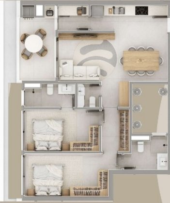 apartment em Rua da Baliza, Cachoeira do Bom Jesus - Florianópolis - SC