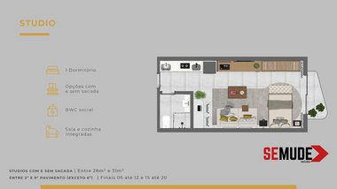 apartment em Byron Barcellos, Santa Mônica - Florianópolis - SC