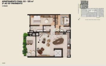 apartment em Rua Professor Pedro Viriato Parigot de Souza, Mossunguê - Curitiba - PR