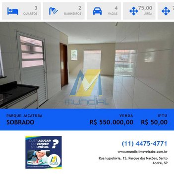house em Rua Mangaratu, Parque Jaçatuba - Santo André - SP