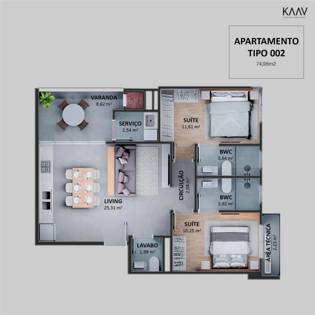 Apartamento 2 suítes a venda em penha
