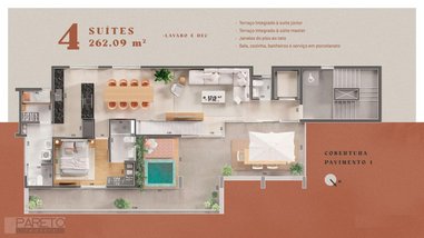 apartment em Rua Eclipse, Santa Lúcia - Belo Horizonte - MG