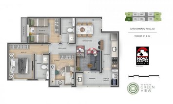 apartment em Rua Emílio Marelo, Jardim das Indústrias - São José dos Campos - SP