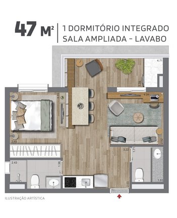 apartment em Rua do Estilo Barroco, Santo Amaro - São Paulo - SP