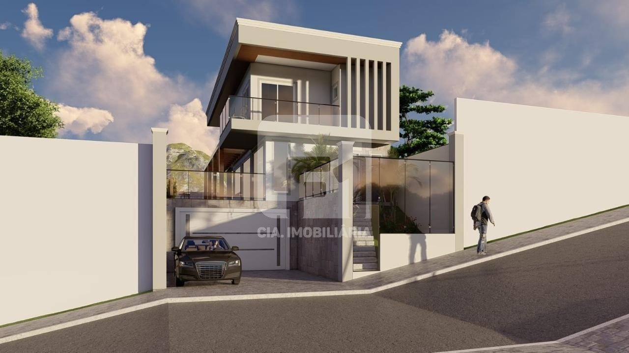 Simulação de um projeto no terreno do proprietário.