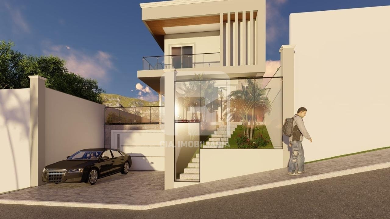 Simulação de um projeto no terreno do proprietário.