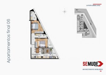 apartment em Ângelo La Porta, Centro - Florianópolis - SC