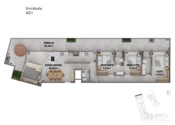 apartment em Leonel Pereira, Cachoeira do Bom Jesus - Florianópolis - SC