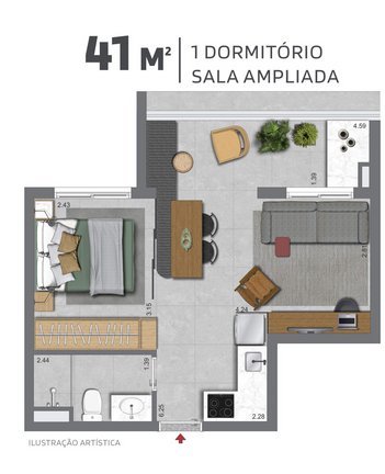 apartment em Rua do Estilo Barroco, Santo Amaro - São Paulo - SP