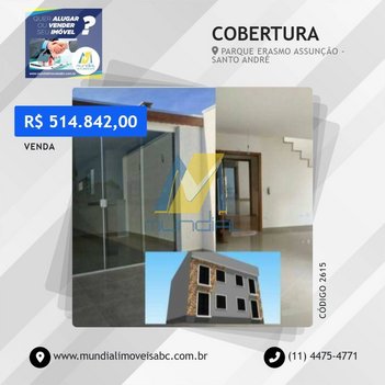 apartment em Rua Hipólito da Costa, Parque Erasmo Assunção - Santo André - SP