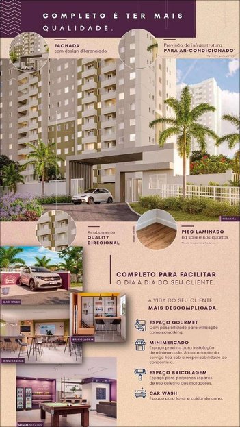 apartment em Rua Lira, Jardim Riacho das Pedras - Contagem - MG