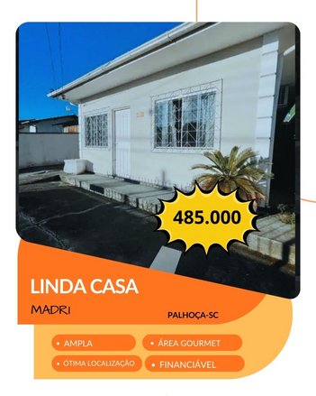 house em Rua Tomáz Domingos da Silveira, São Sebastião - Palhoça - SC