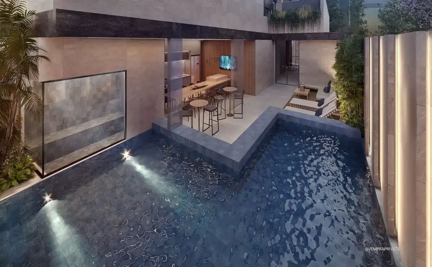 Piscina com sauna
