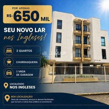 apartment em Rua dos Lordes, Ingleses do Rio Vermelho - Florianópolis - SC