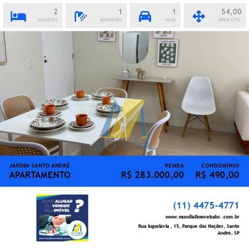 apartment em Avenida Loreto, Jardim Santo André - Santo André - SP