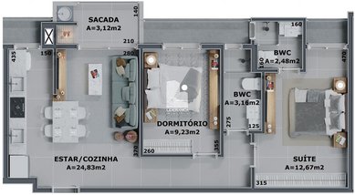 apartment em Rua Leonel Pereira, Cachoeira do Bom Jesus - Florianópolis - SC