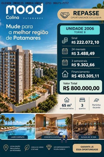 apartment em Rua do Mangalô, Patamares - Salvador - BA