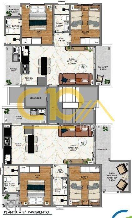 Apartamento com 2 quartos — Santa Branca, Belo Horizonte