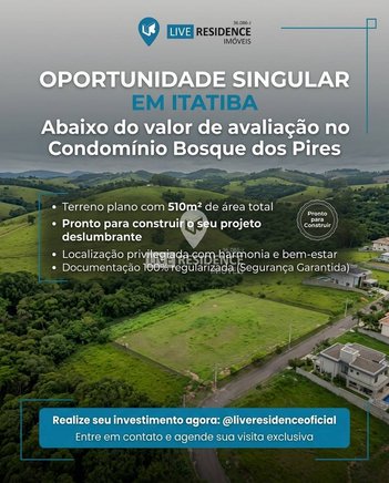 land_lot em Rua Arlindo Geromel, Condominio Villagio Piu Verde - Itatiba - SP