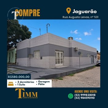 house em Rua Augusto Leivas, Centro - Jaguarão - RS